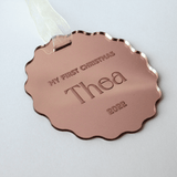 "My First Christmas"  Ornament - Rose Gold