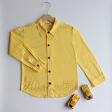Traffic Embroidered Formal Shirt - Yellow