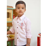 Spidey Embroidered Shirt - Light Pink