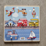 Wooden Vehicle Jumbo Knob Puzzle (8 Pcs)