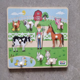 Wooden Farm Animal Jumbo Knob Puzzle (8 Pcs)