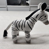 Zebra Plush Toy for Kids – Snuggly Knitted Cotton Soft Toy