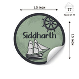 Round Water Proof Labels -Nautical