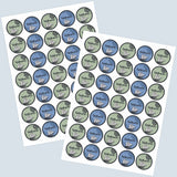 Round Water Proof Labels -Nautical