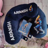 Neck Pillow Travel Set - Cricket Player