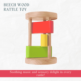 Newborn Gift Set - Wooden Skwish Rattle, Clacker Rattle and Elephant Teether