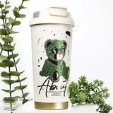 Shiny Green Ted Stainless Steel premium Insulated Detox Infuser Bottle with Tea and Fruit Infuser attachment, 520ml