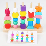 5 Pillar Sorter with Lacing Beads Toy Set