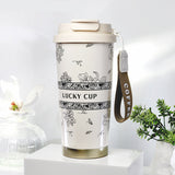 Black Floral Stainless Steel premium Insulated Detox Infuser Bottle with Tea and Fruit Infuser attachment, 520ml