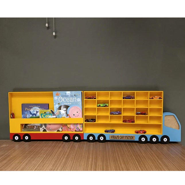 Multi Utility Garage - Toy Cars Organizer, Truck Garage, Storage for Cars, Hot Wheels Organizer, Kids Room Decor