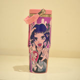 Flip Straw Tumbler | 900 ml - K Pop Pink