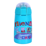 Youp Stainless Steel Sky Blue Color Peppa Pig Theme Kids Insulated Double Wall Sipper Bottle Zesty - 300 ml