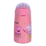 Youp Stainless Steel Pink Color Peppa Pig Theme Kids Insulated Double Wall Sipper Bottle Zesty - 300 ml