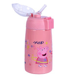 Youp Stainless Steel Pink Color Peppa Pig Theme Kids Insulated Double Wall Sipper Bottle Zesty - 300 ml