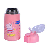 Youp Stainless Steel Pink Color Peppa Pig Theme Kids Insulated Double Wall Sipper Bottle Zesty - 300 ml