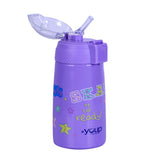 Youp Stainless Steel Purple Color Peppa Pig Theme Kids Insulated Double Wall Sipper Bottle Zesty - 300 ml