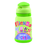 Youp Stainless Steel Green Color Peppa Pig Kids Sipper Bottle Chase  - 450ml