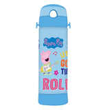 Youp Stainless Steel Blue Color Peppa Pig Kids Sipper Bottle - 500 ml