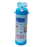 Youp Stainless Steel Blue Color Peppa Pig Kids Sipper Bottle - 500 ml