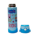 Youp Stainless Steel Blue Color Peppa Pig Kids Sipper Bottle - 500 ml