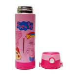Youp Stainless Steel Pink Color Peppa Pig Kids Sipper Bottle - 500 ml