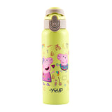 Youp Stainless Steel Green Color Peppa Pig Kids Insulated Double Wall Water Bottle Lyra - 600 ml