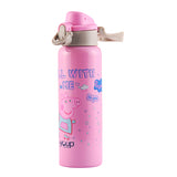 Youp Stainless Steel Pink Color Peppa Pig Kids Insulated Double Wall Water Bottle Lyra - 600 ml