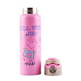 Youp Stainless Steel Pink Color Peppa Pig Kids Insulated Double Wall Water Bottle Lyra - 600 ml