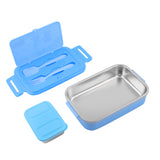 Youp Stainless Steel Insulated Blue Color Kids Peppa Pig Lunch Box With Fork & Spoon Lunch Break - 850 ml