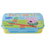 Youp Stainless Steel Blue and Yellow Color Peppa Pig Kids Lunch Box Euro - 450 ml