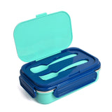 Youp Stainless Steel Insulated Blue Color Kids Peppa Pig Lunch Box With Fork & Spoon Candy - 850 ml