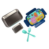 Youp Stainless Steel Insulated Blue Color Kids Peppa Pig Lunch Box With Fork & Spoon Candy - 850 ml