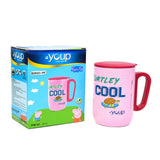 Youp Stainless Steel Pink Color Peppa Pig Cool Kids Insulated Mug with cap - 320 ml