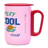 Youp Stainless Steel Pink Color Peppa Pig Cool Kids Insulated Mug with cap - 320 ml