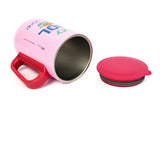 Youp Stainless Steel Pink Color Peppa Pig Cool Kids Insulated Mug with cap - 320 ml