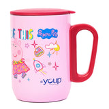 Youp Stainless Steel Pink Color Peppa Pig World Kids Insulated Mug with cap - 320 ml