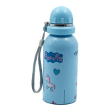 Youp Stainless Steel Blue Peppa Pig Kids Water Bottle Hybrid - 500 ml