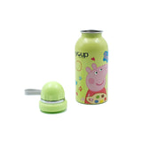 Youp Stainless Steel Green Color Peppa Pig Kids Water Bottle Hybrid - 500 ml