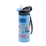 Youp Stainless Steel Blue Color Peppa Pig Kids Water Bottle - 750 ml