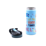 Youp Stainless Steel Blue Color Peppa Pig Kids Water Bottle - 750 ml