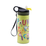 Youp Stainless Steel Green Color Peppa Pig Kids Water Bottle - 750 ml
