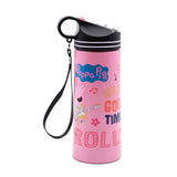 Youp Stainless Steel Pink Color Peppa Pig Kids Water Bottle - 750 ml
