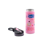 Youp Stainless Steel Pink Color Peppa Pig Kids Water Bottle - 750 ml