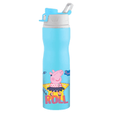 Youp Stainless Steel Blue Color Peppa Pig Kids Water Bottle Tuktuk - 750 ml