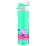Youp Stainless Steel Green Color Peppa Pig Kids Water Bottle Tuktuk - 750 ml