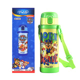 Youp Stainless Steel Green Color Paw Patrol Theme Kids Insulated Sipper Bottle Scooby - 500 ml