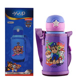 Youp Stainless Steel Purple Blue Color Paw Patrol Kids Insulated Double Wall Sipper Bottle Nippy - 550 ml