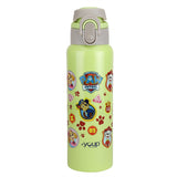 Youp Stainless Steel Lemon Green Color Paw Patrol Kids Insulated Water Bottle TikTok - 600 ml
