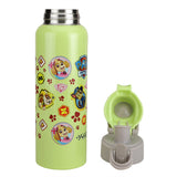 Youp Stainless Steel Lemon Green Color Paw Patrol Kids Insulated Water Bottle TikTok - 600 ml