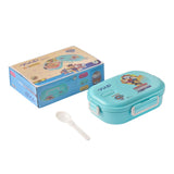 Youp Stainless Steel Insulated Lunch Box with Spoon Paw Patrol Print Aqua Blue - Crunch 700 ml